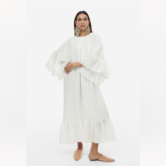 Nwt h&m flounced kaftan dress - Picture 3 of 5